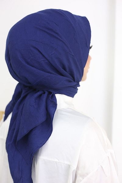 HAR-UM Ticaret Hijab Women's Bamboo Scarf Scarf Navy Blue