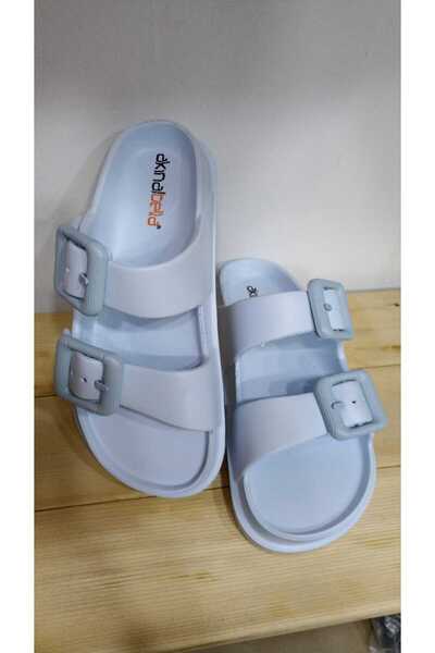 Akınal Bella İKİ TOKALI AYARLANABİLİR RAHAT TABAN GÜNLÜK BUZ MAVİ RENKLİ TERLİK