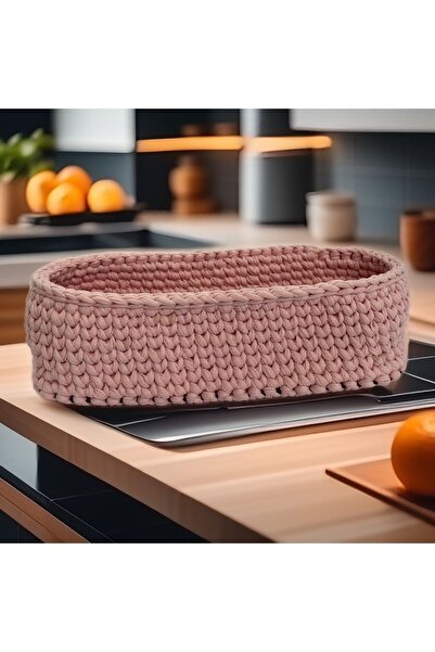 Bright3 Penye İpten Sepet , Banyo Sepeti, Çok Amaçlı Sepet, Düzenleyici Ekmek...