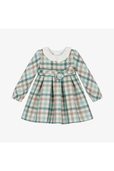 MAYORAL Green Plaid Dress