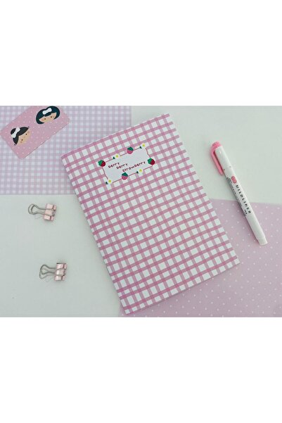 Efsu A5 Çilek Piti Kareli Defter