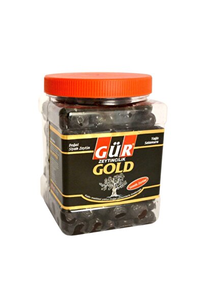GÜR ZEYTİNCİLİK Gold Doğal Salamura Iri Dane Siyah Zeytin 900gr