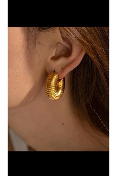 Arescollection أقراط دائرية سميكة للنساء من الفولاذ المقاوم للتشوه من سلسلة VIP