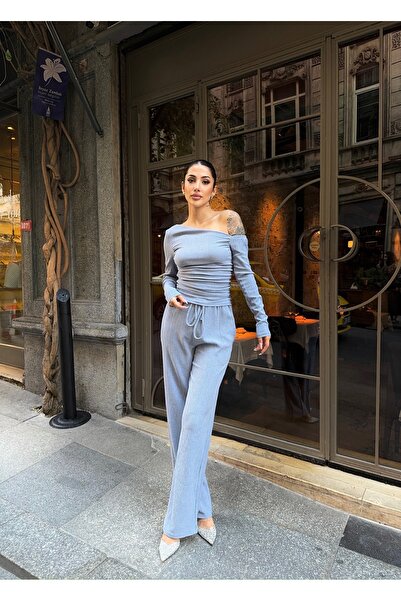 Ekim Store Σετ μακρυμάνικη μπλούζα και παντελόνι