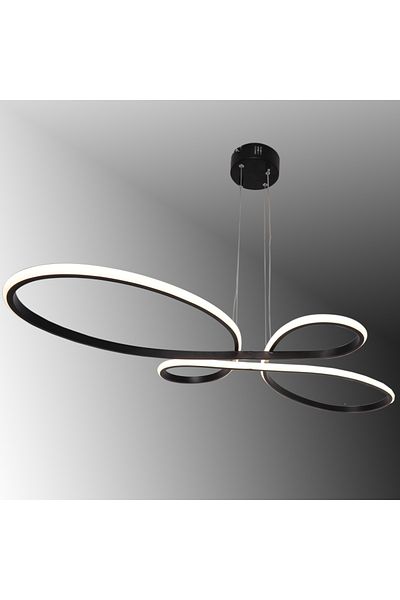 TT AYDINLATMA Tt041-Sy Trend Model - Daylight Matte Black Led Chandelier