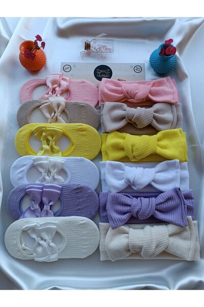 MyHubi 12-Piece Combination (BOXED) Handmade Baby Girl Bandana & Ballerina So...