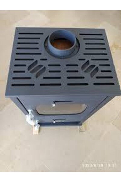 Sürel 5123 Relax Şömine Camlı 5 Mm Çelik Tuğlalı Soba Kömür Odun