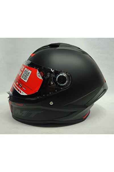 MT Stinger 2 A1 Mat Siyah Renk V-28b Şefaf Vizörlü