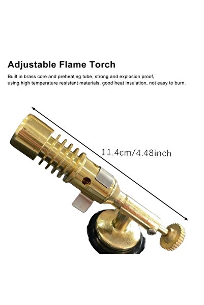 Depolife Şaloma Gaz Pürmüz Başlığı Tamirci Pürmüz Kafası torch başlık yüksek alev Kaynak çakmağı Kamp gazı