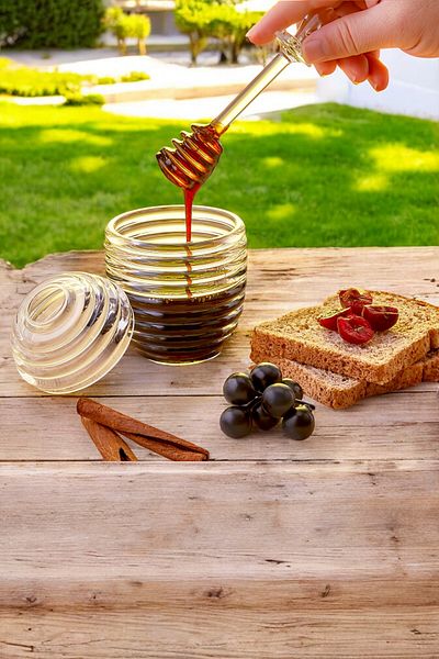 Transformacion برطمان صلصة دبس مع ملعقة عسل كريستال - 720815
