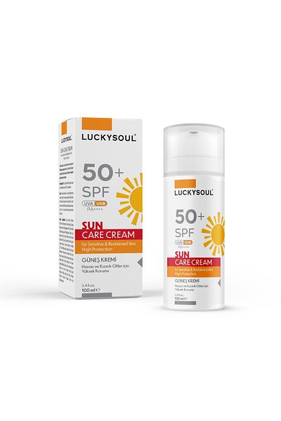 LUCKY SOUL Sunscreen (Sensitive and Reddened Skin) 100 ml - High Protection 50+ Spf