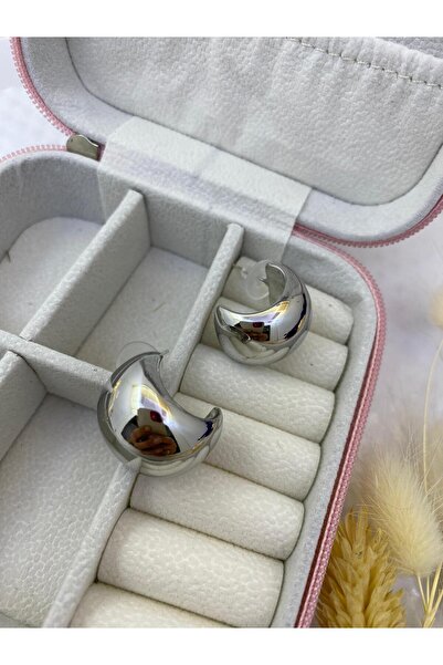 Arescollection vip seri trend kadın kararmaz kalın bombeli halka küpe