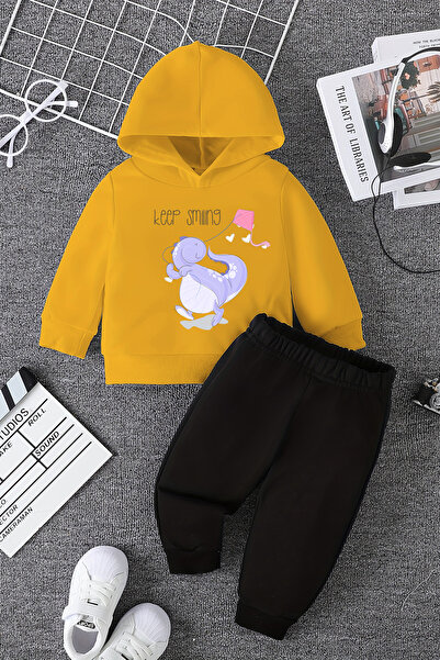 ADABEBEK Premium Keep Smiling Tarz Baskılı Alt Üst Bebek Takım 22421