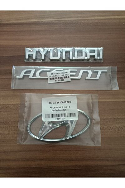 Passenger Car Oto Yedek Parça HYUNDAİ ACCENT ERA HYUNDAİ ACCENT BAGAJ YAZISI HYUNDAİ ACCENT ERA ARKA BAGAJ ARMASI 2006-2012
