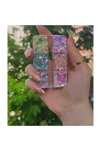 hbtasarim Glitter Jel Far Simli Far Paleti Göz Farı Parlak Glitter