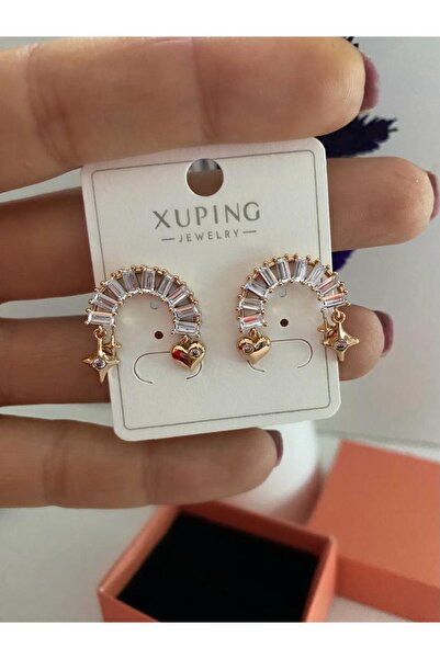 Arescollection vip seri kararmaz xuping zirkon baget taşlı küpe