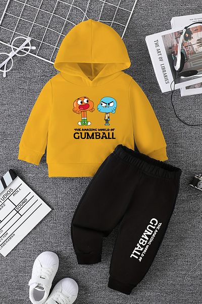 ADABEBEK New Season Gummbal Printed Hooded Bottom Top Baby Suit 10253