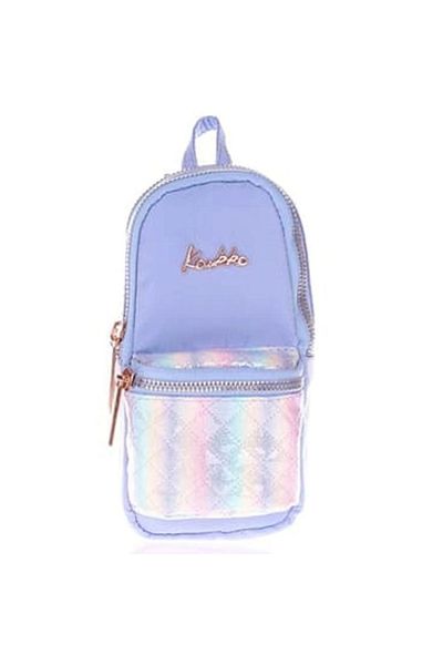 KAUKKO Τσάντα στυλό Bright Junior Τσάντα Καπιτονέ-φλοράλ Μπλε Θήκη για στυλό τριών διαμερισμάτων