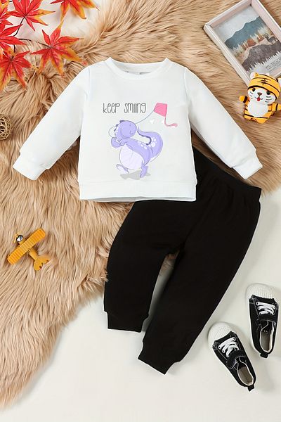 ADABEBEK Premium Keep Smiling Style Printed Bottom Top Baby Suit 22421