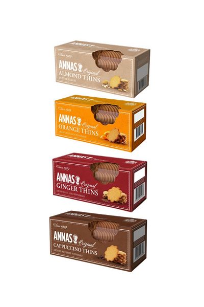 Lotus Anna's Biscuit Package - Orange, Almond, Capucino and Ginger 150g X 4