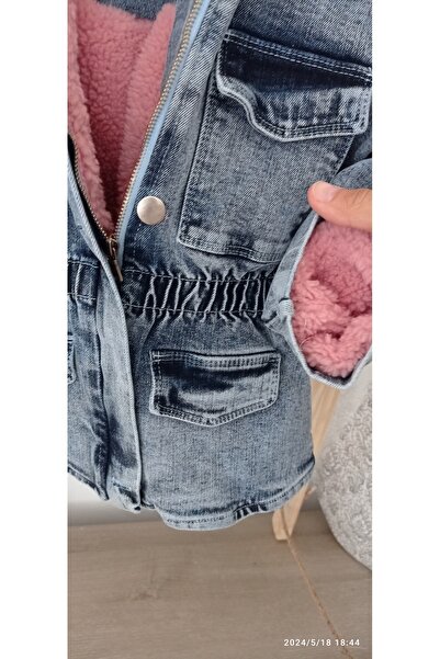 Azra İÇİ PELÜŞ KIZ ÇOCUK  KOT KABAN