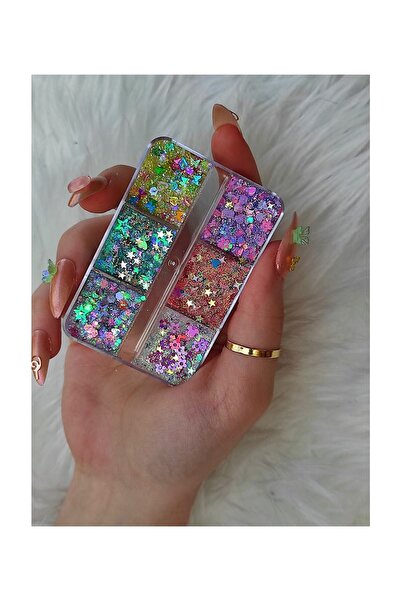 hbtasarim Glitter Jel Far Simli Far Paleti Göz Farı Parlak Glitter