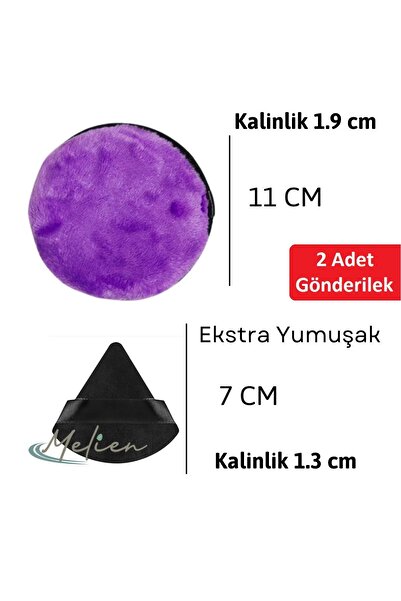 Melien Yüz Temizleme Yıkama Ve Kuru Islak Makyaj Süngeri Kozmetik Yüz Göz Altı Kapatıcı Bez Makyaj Süngeri