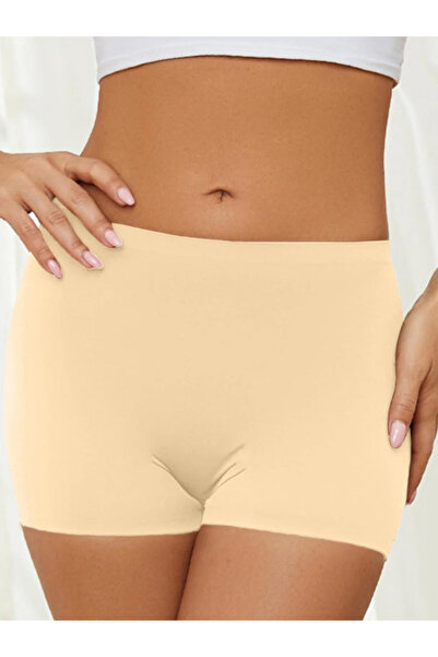 Adeniz Λευκό λέιζερ κομμένο χωρίς ραφή γυναικείο σλιπ μπόξερ - Πακέτο 4, Κανονική μέση