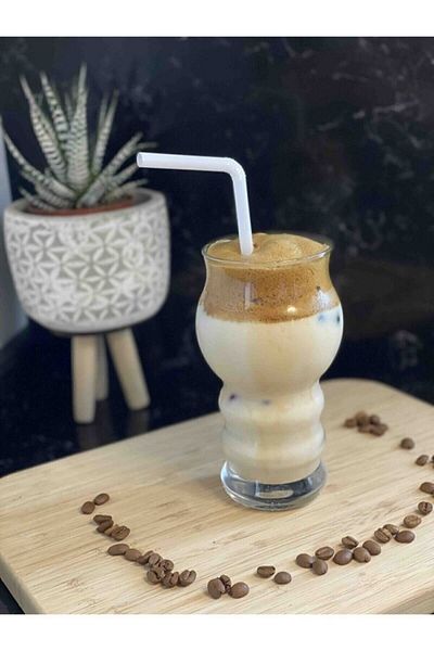 Paşabahçe 435 Cc. 4-Piece Latte and Latte Machiato Glass. First Class Original Glass Product.