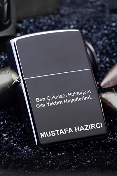 elasilver İsimli & Logolu Kişiye Özel Hediyelik Zippo Tarzı Çakmak