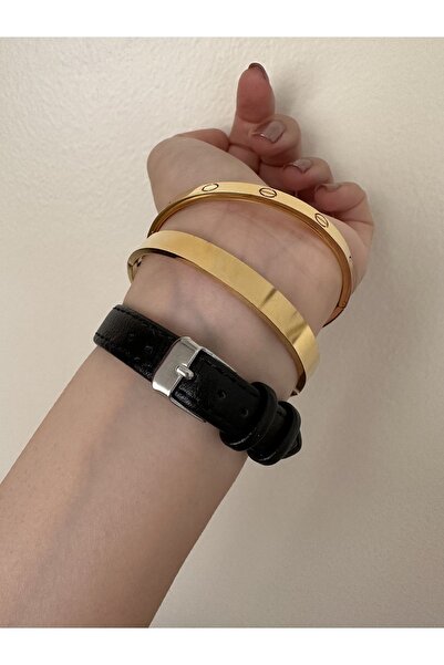 GOLDON Vintage Stil Deri Kayışlı Kol saati