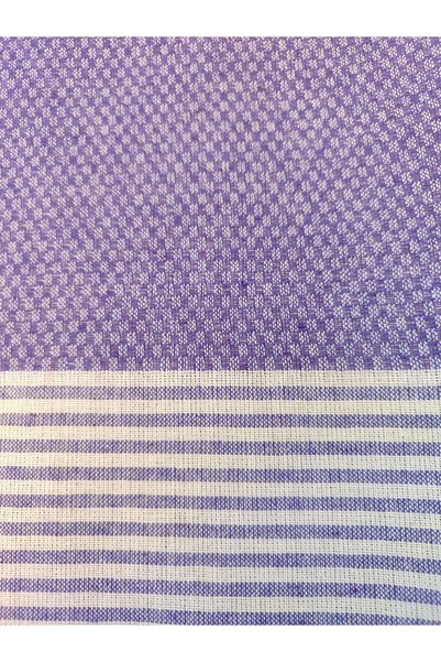 Peştanoz Peshtemal, 100% Cotton, Checkered Pattern Purple, Beach Towel, Bath Towel