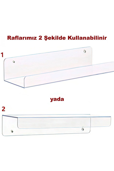 BaltaciStore Pleksi Raf 30x10cm & 20x10cm (ikili)