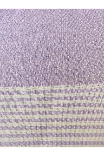 Peştanoz Peshtemal, 100% Cotton, Checkered Pattern, Lilac, Beach Towel, Bath Towel