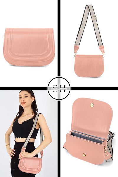 SOHO Original Comfort Model with Column Strap Cross Adjustable Strap 3 Compartments Stylish Hand Arm and Shoulder Bag