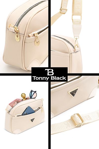 Tonny Black Piele moale cu model elegant - Geantă de mână și de umăr model confort cu buzunare
