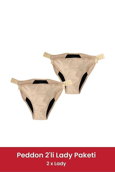 PEDDON Πακέτο Ευκαιριών 2 - Lady Comfort Model, Super Absorbent Ultra Hygienic Ρυθμιζόμενο Μέγεθος Εμμηνορροϊκό Εσώρουχο 2 Τεμάχια