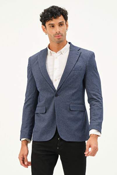 VALUE Blue Slim Fit Lined Men's Classic Stylish Jacket Blazer