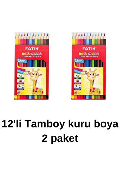 Fatih 2 ADET 12'Lİ FATİH KURU BOYA (tam boy)