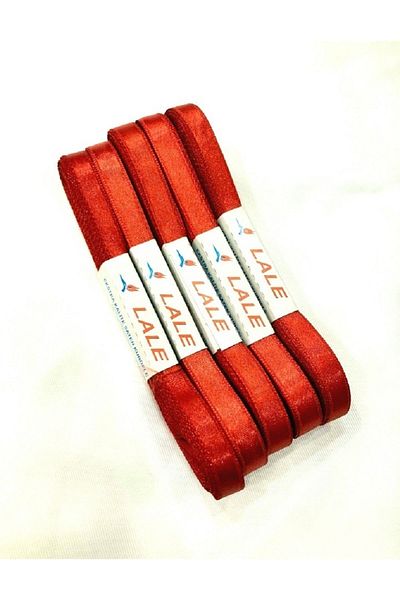 yörük tuhafiye 50 Meters Red Satin Ribbon - 1 cm Satin Ribbon