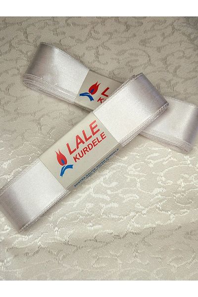 yörük tuhafiye 10 Meters White Satin Ribbon - 3 Cm One Ball, Satin, Satin, Ribbon, Ribbon