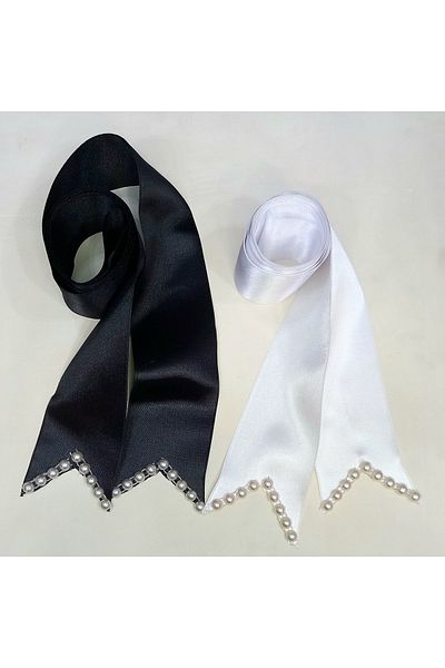 yörük tuhafiye لؤلؤ بسيط باللونين الأبيض والأسود - طقم زفاف العروس والعريس، ليلة الحناء والخطوبة