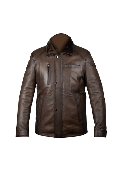 EGE DERİ %100 Hakiki Kuzu Derisi İçi Kürklü Çıkarılabilir Fındık Kahve Erkek ...