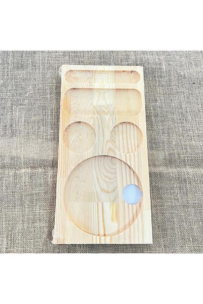 PRİVATE 2 Pieces Hotel Service Welcome Presentation Treat Tray Natural Solid Wood 5 Compartment Kettle Kettle Coaster 41