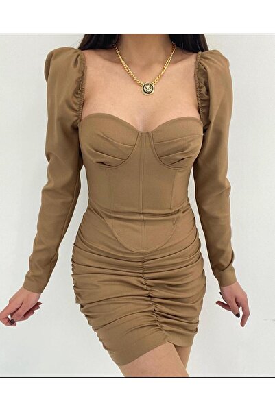 SUSEEMODA Balenli Korse Elbise Vizon