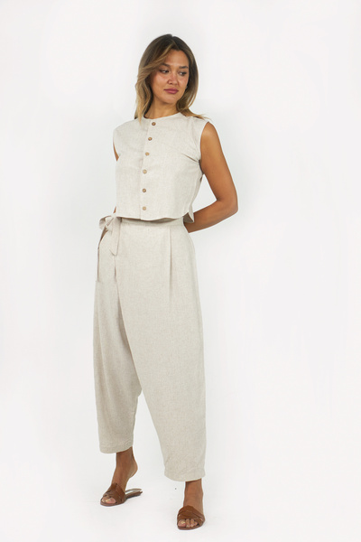 Catz Clothes Beige Fair Trousers - Relaxed Fit