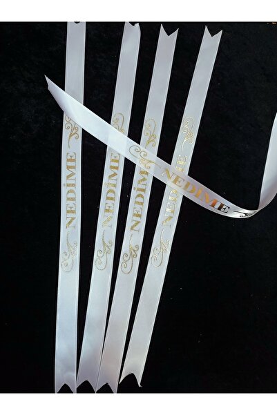 yörük tuhafiye Red Pearl - 100 Needles and White Bridesmaid Sleeve Ribbon and Ribbon