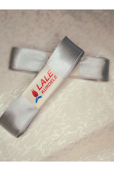yörük tuhafiye 10 Meters Gray Satin Ribbon - 3 Cm One Ball, Satin Satin Ribbon, Ribbon