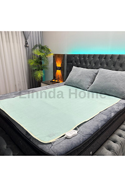 Linnda Home Lux Çift Kişilik Elektrikli Battaniye Yeşil
