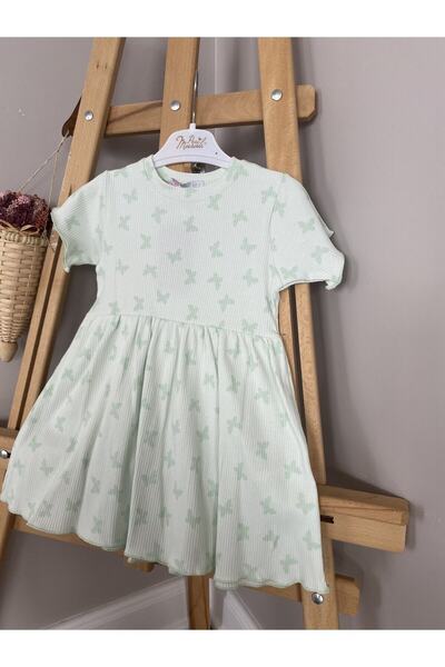 HAKNUR BabyAden Βαμβακερό κοριτσίστικο βρεφικό βαμβακερό φόρεμα με σχέδιο πεταλούδας